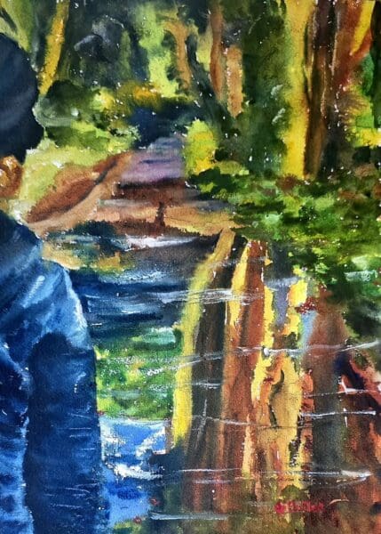 dark hedges walk watercolour