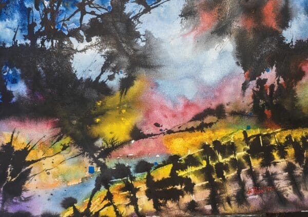 Amuigh Faoin Spéir (out under the sky) watercolour