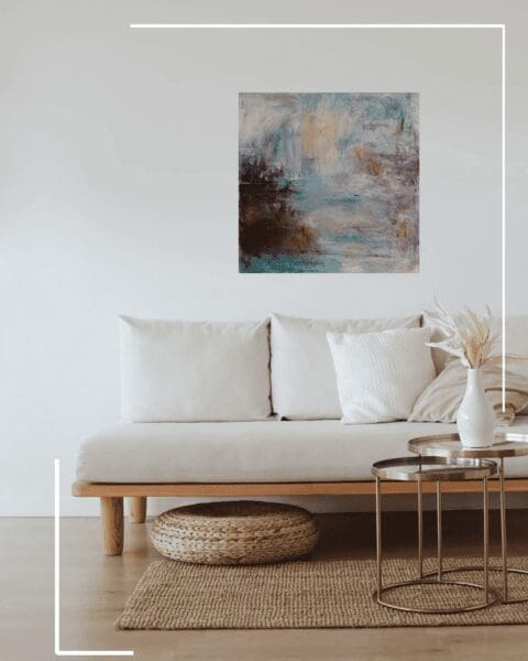 A Poetic Place (60cm) FRAMED - A Tranquil Luxury Statement Canvas, Landscape Layer Turnkey Art