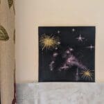 Magnificent Fireworks Acrylic Painting