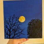 Full Moon Acrylic Painting
