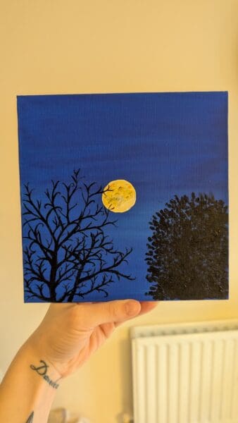 Full Moon Acrylic Painting