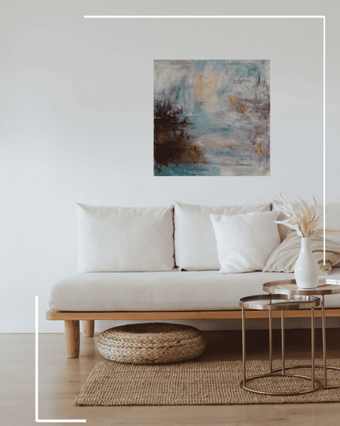 A Poetic Place (60cm) FRAMED - A Tranquil Luxury Statement Canvas, Landscape Layer Turnkey Art