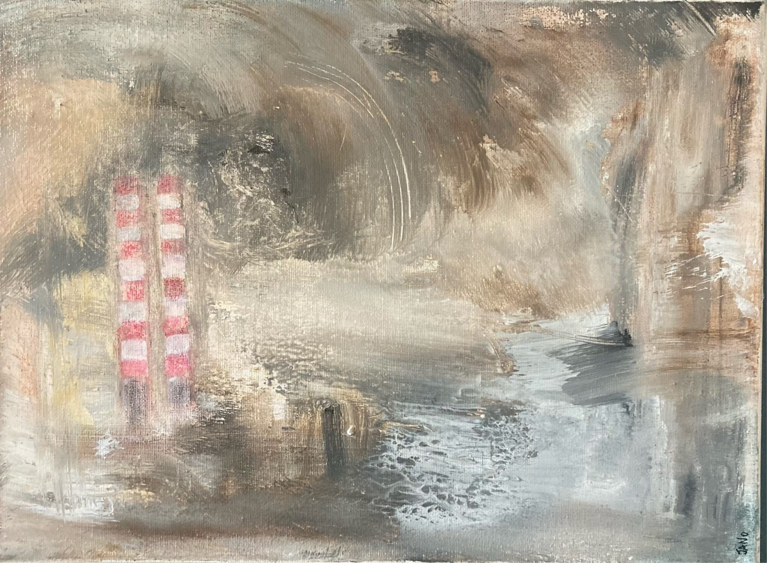 Poolbeg - Pumice and Hemp (40cm) - A Quiet Luxury Artwork