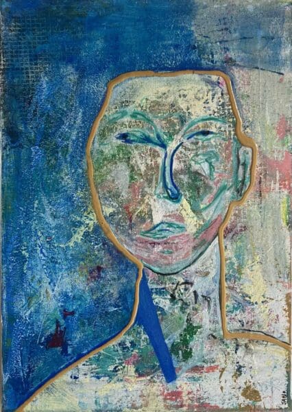 Contemporary Irish Art, Vibrant Abstract Art, Eclectic Art, "The Teenager No. 2" (42cm)