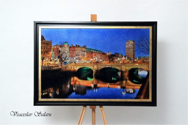 O Connell Bridge Dublin City Original Oil Painting