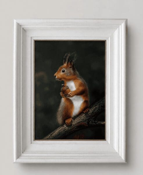 Woodland Squirrel Original Oil Painting