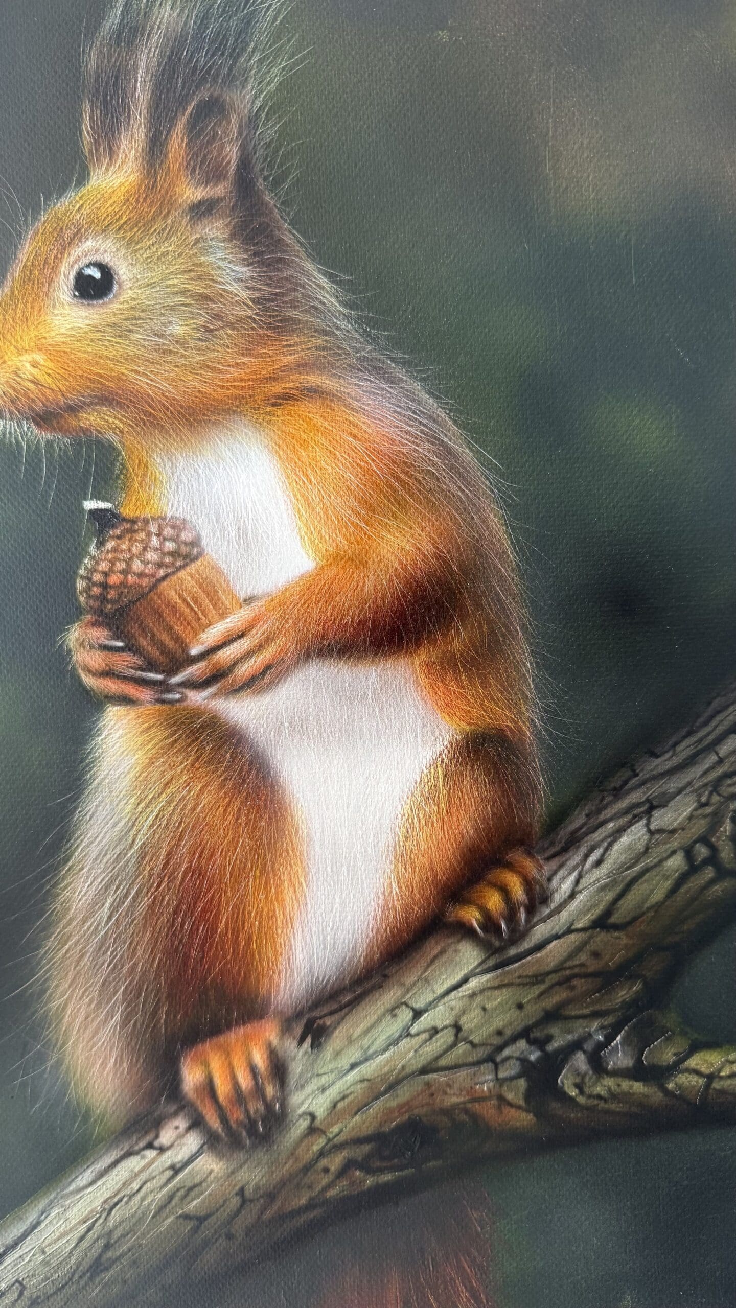 Woodland Squirrel Original Oil Painting - Image 5