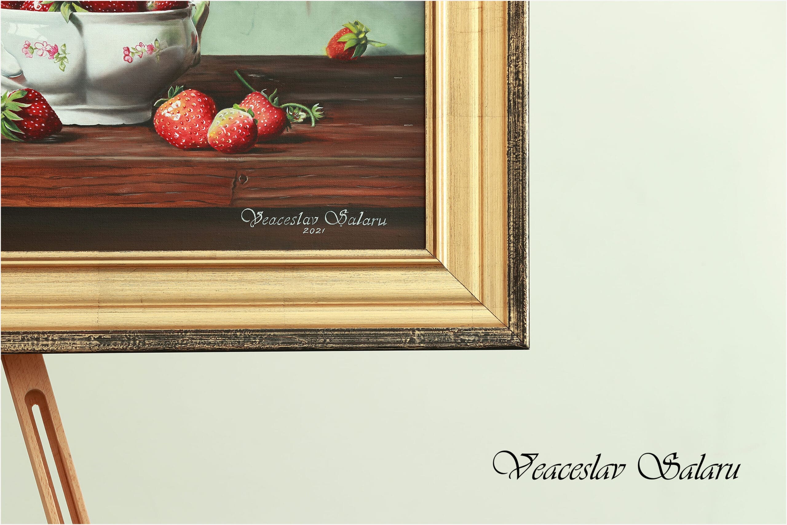 Summer Strawberries Original Oil Painting - Image 3