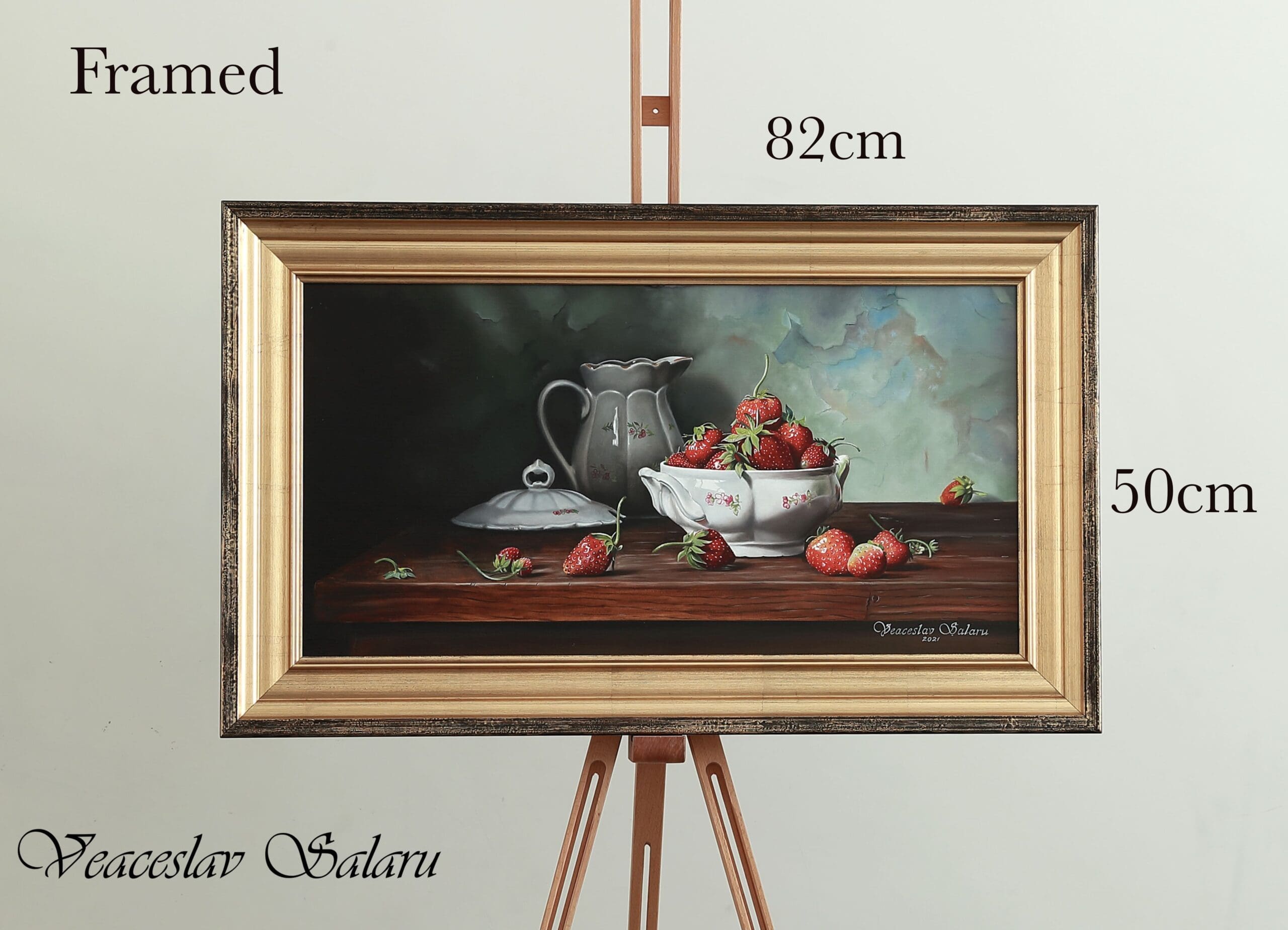 Summer Strawberries Original Oil Painting - Image 2