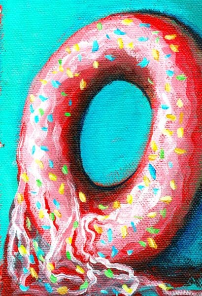 Pink Doughnut by WR ImperfectArt