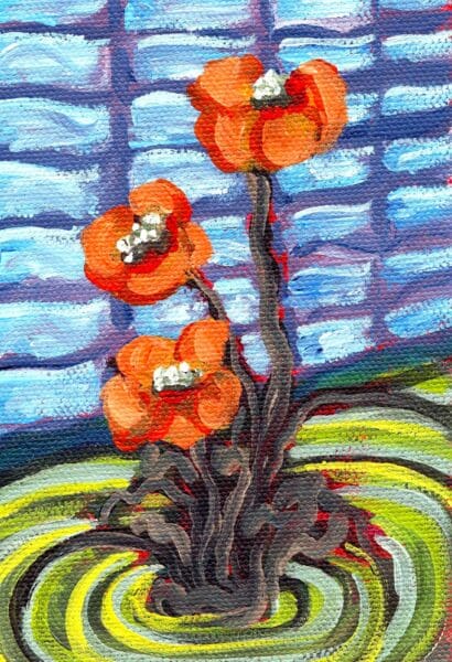 Road Side Poppies by WR ImperfectArt