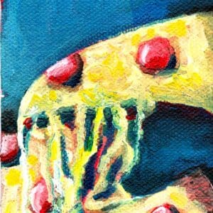 Pepperoni Pizza by WR ImperfectArt