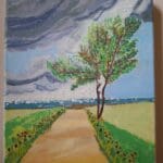 Path to stormy sea