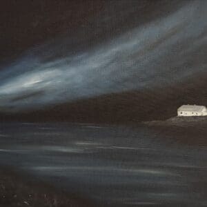 Nanny Cottage, Laytown at night