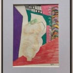 Original Irish Drawing - Irish Art Figurative Art - Gentle Body Toning 2 A4 Mounted