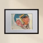 Original Irish Drawing - Irish Art Figurative Art - The Boyfriend A4 Mounted