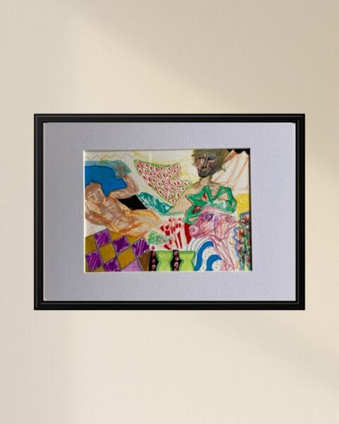 Original Irish Drawing - Irish Art Figurative Art - National Gallery Level 3 A4 Mounted