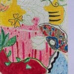 Original Irish Drawing - Irish Art Figurative Art - Klimt Impressions (after Klimt) A4 Mounted