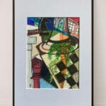 Original Irish Drawing - Irish Art Chess Art - Game On A4 Mounted