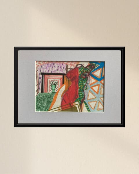 Original Irish Drawing - Irish Art Figurative Art - Statue For Decor A4 Mounted