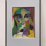 Original Irish Drawing - Irish Art Figurative Art - Poster Boy A4 Mounted