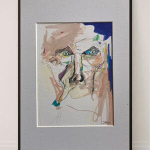 Original Irish Drawing - Irish Art Figurative Art - The Spy Who Loved Me A4 Mounted