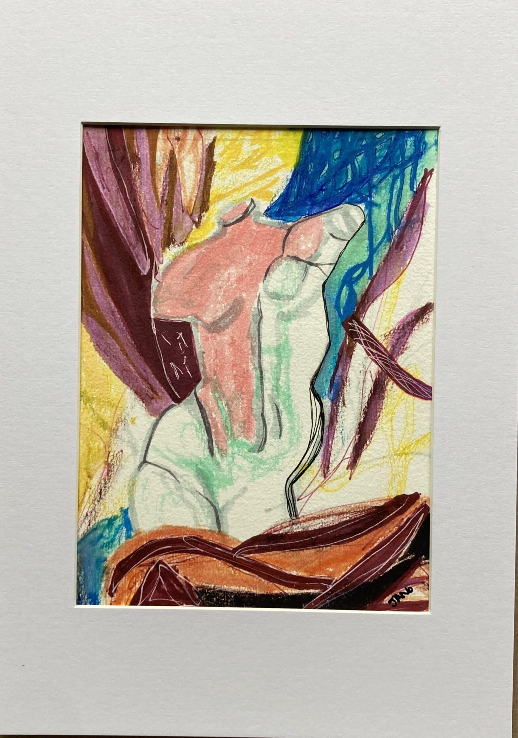 Original Irish Drawing - Irish Art Figurative Art - National Statue A4 Mounted - Image 2
