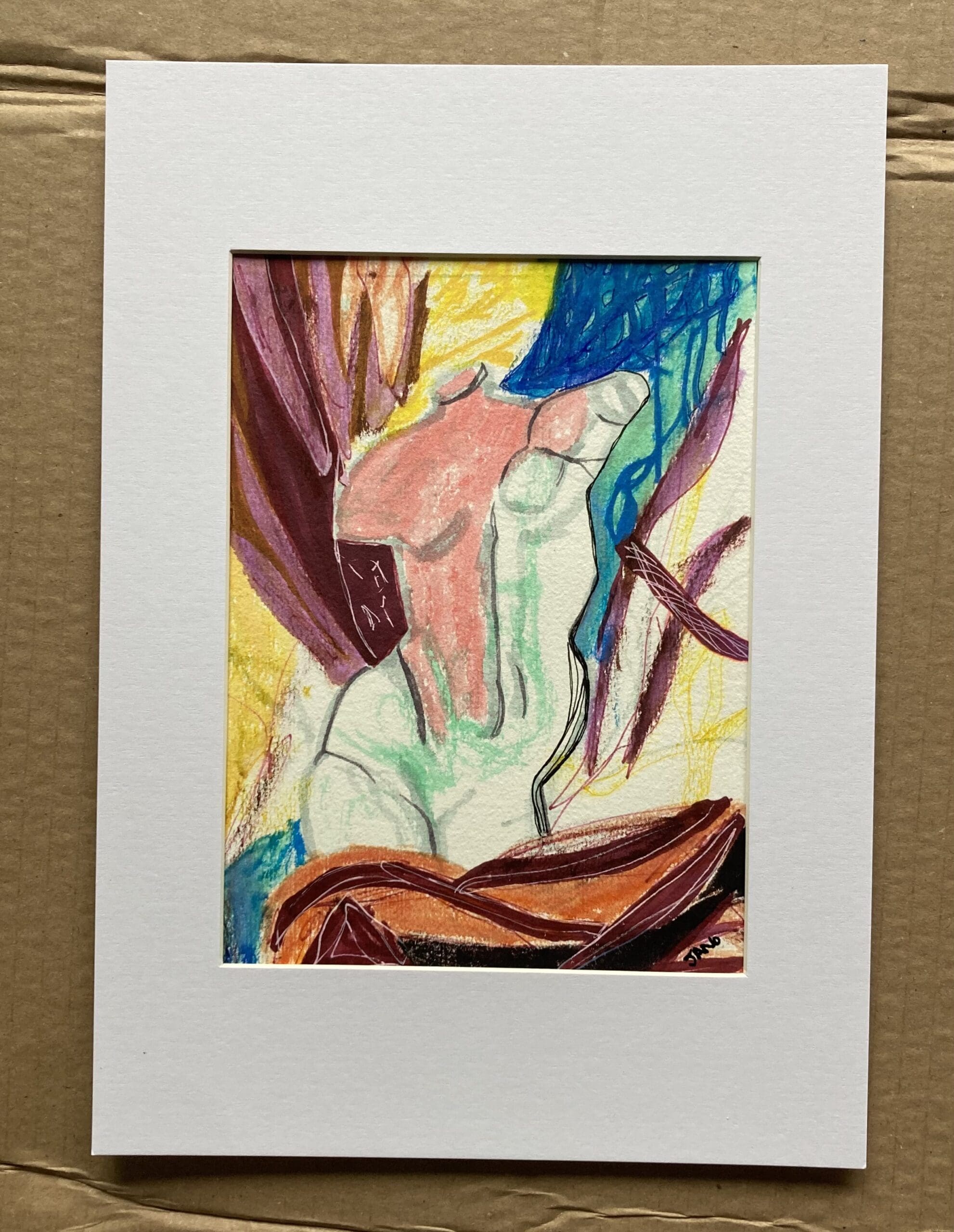 Original Irish Drawing - Irish Art Figurative Art - National Statue A4 Mounted - Image 3