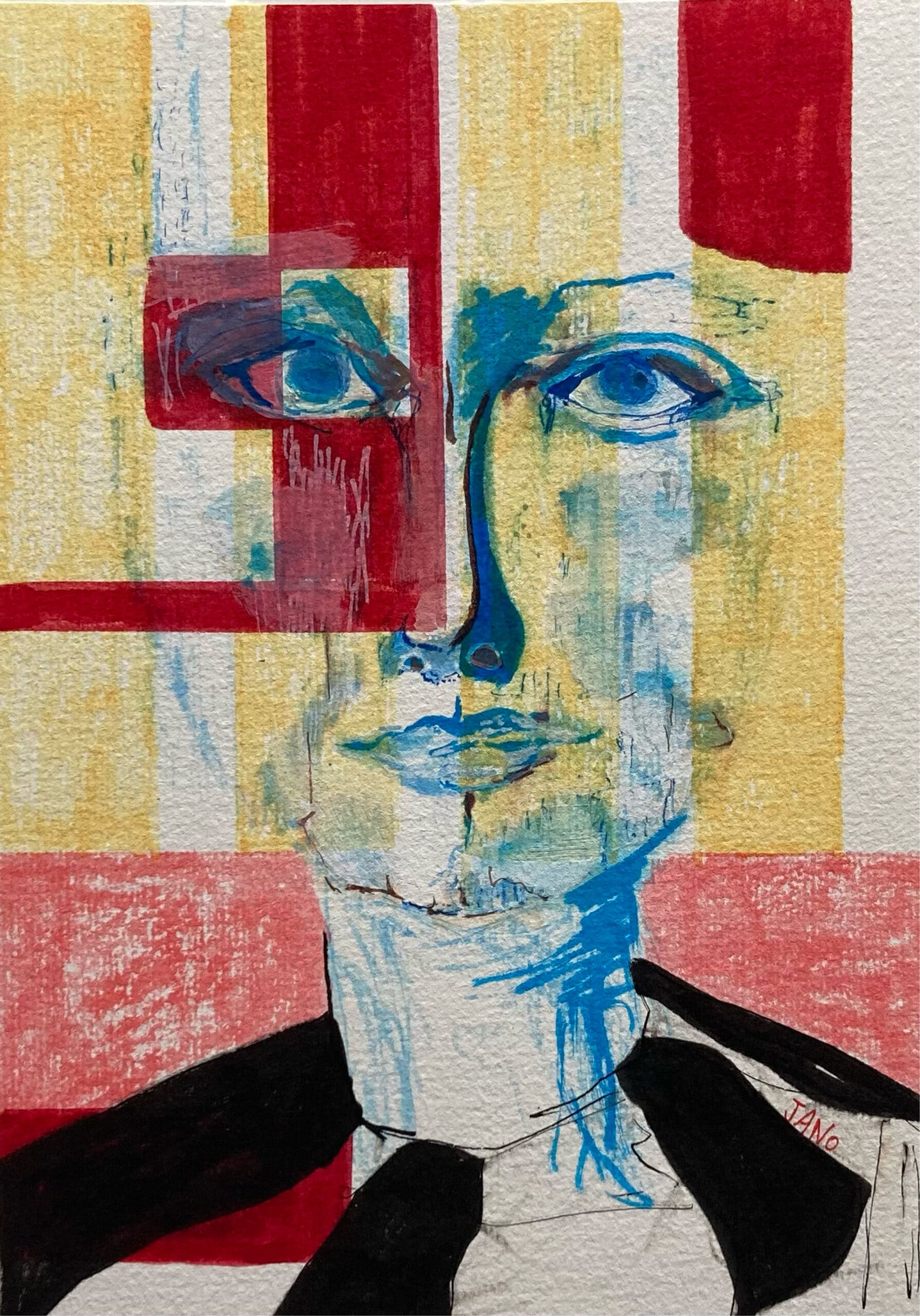 Original Irish Drawing - Irish Art Figurative Art - Eye Spy A4 Mounted - Image 3