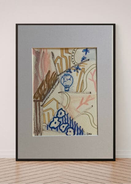 Original Irish Drawing - Irish Art - Roman Excavation A4 Mounted