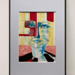Original Irish Drawing - Irish Art Figurative Art - Eye Spy A4 Mounted