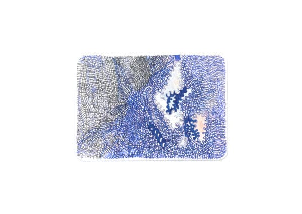 Original artwork is drawn and painted on A5 postcard paper using pen ink and matte gouache. Prints are reproductions of this original piece. Unframed and ships flat in a rigid, "do not bend" envelope.