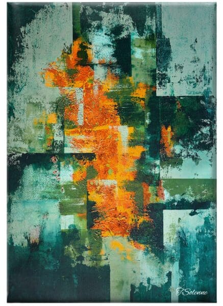 Emerald Dusk, 100x70 cm