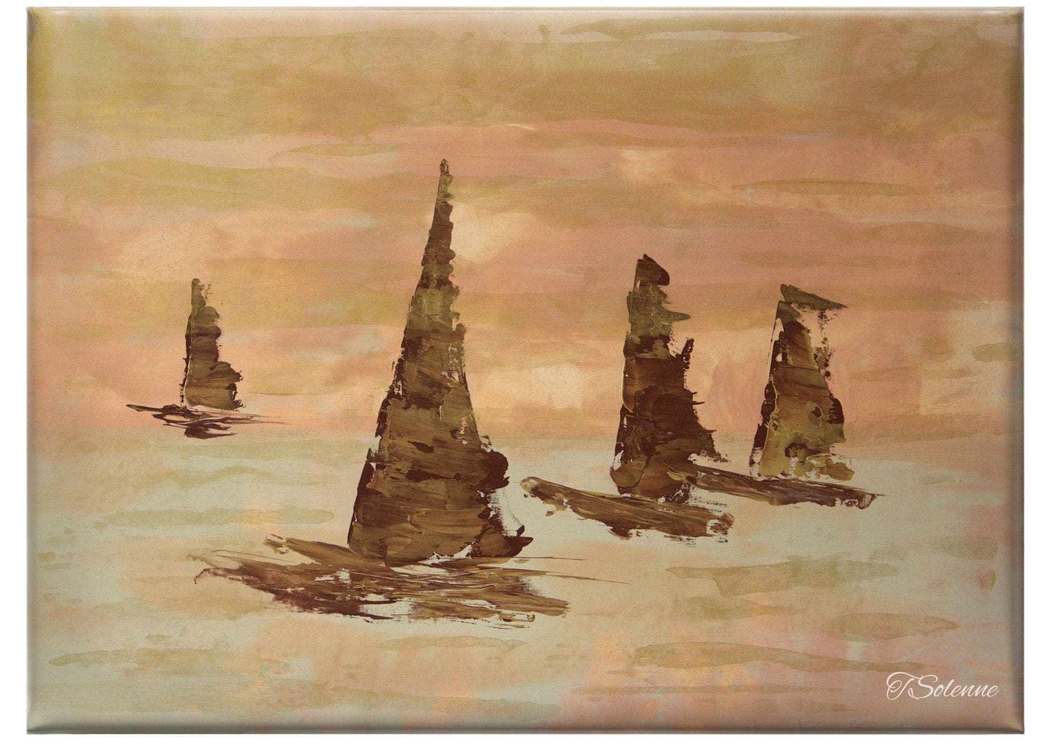 Golden Sailing, 70×50 cm