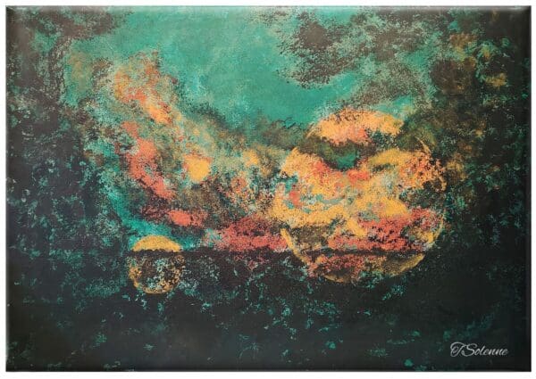 Above Emerald Island, 100x70 cm