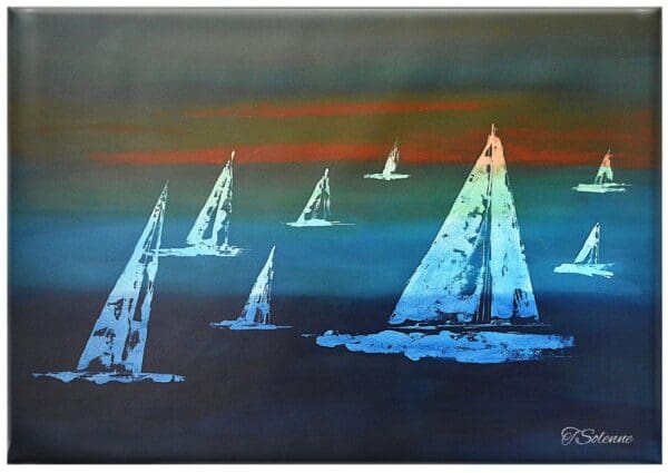 Twilight Sailing, 100x70 cm