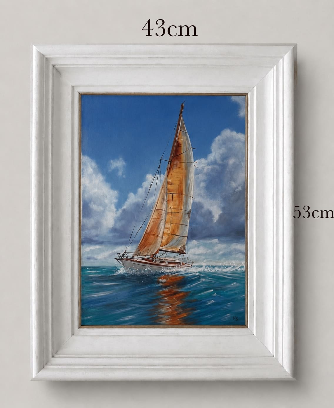 Ocean Breeze Original Hand Painted Oil Painting - Image 2