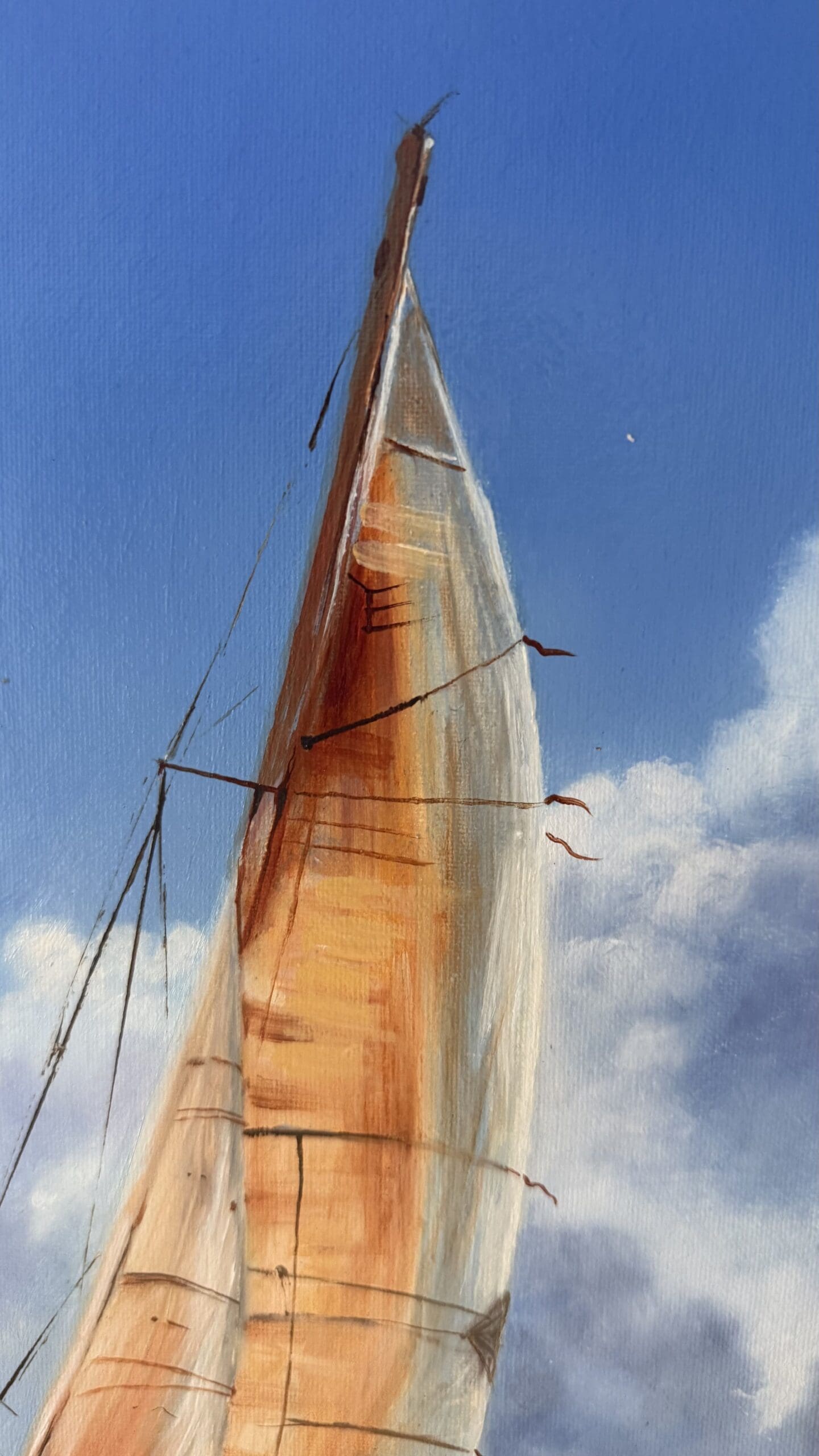 Ocean Breeze Original Hand Painted Oil Painting - Image 3