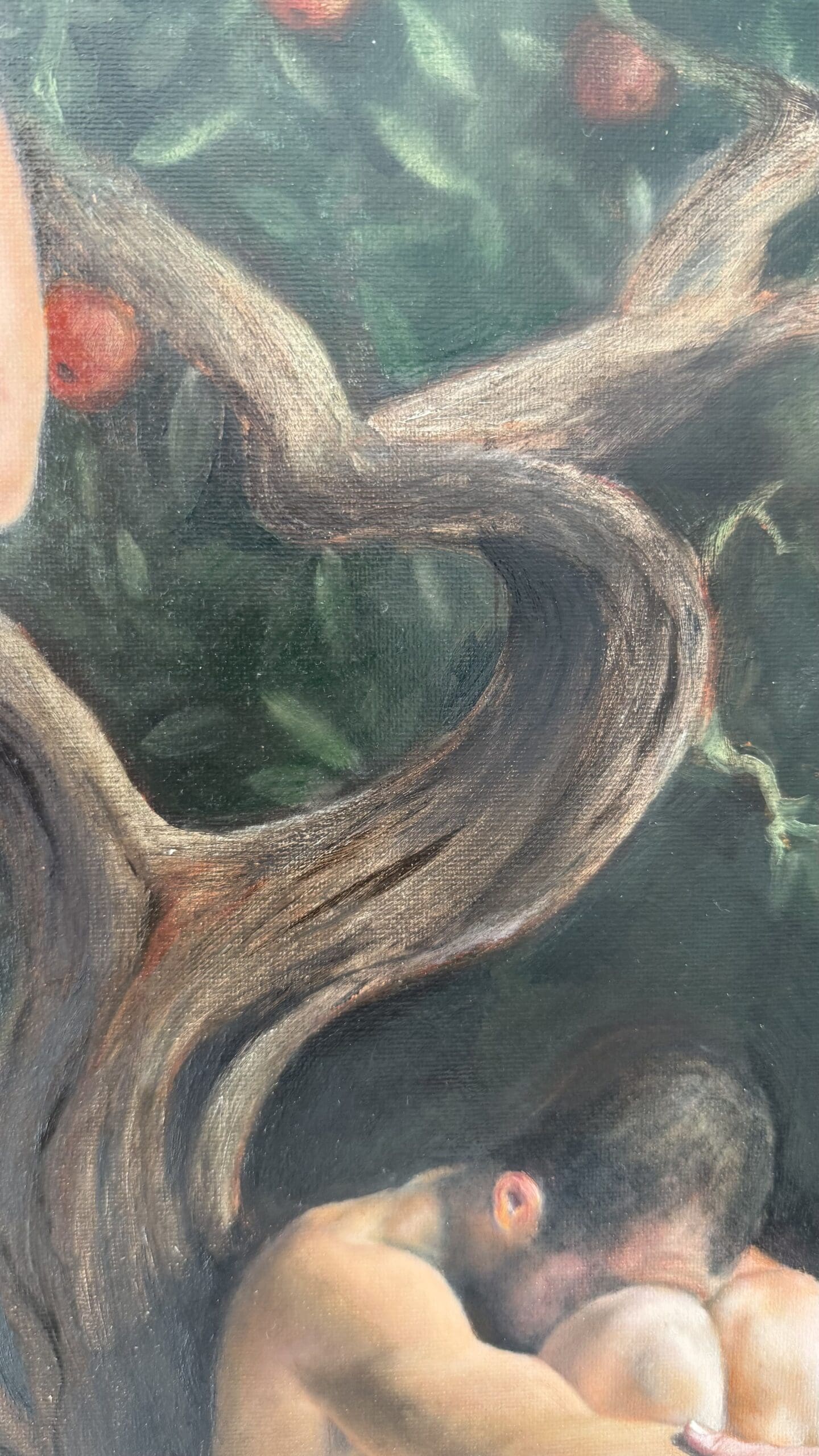 Adam and Eve Original Italian Style Oil Painting - Image 4