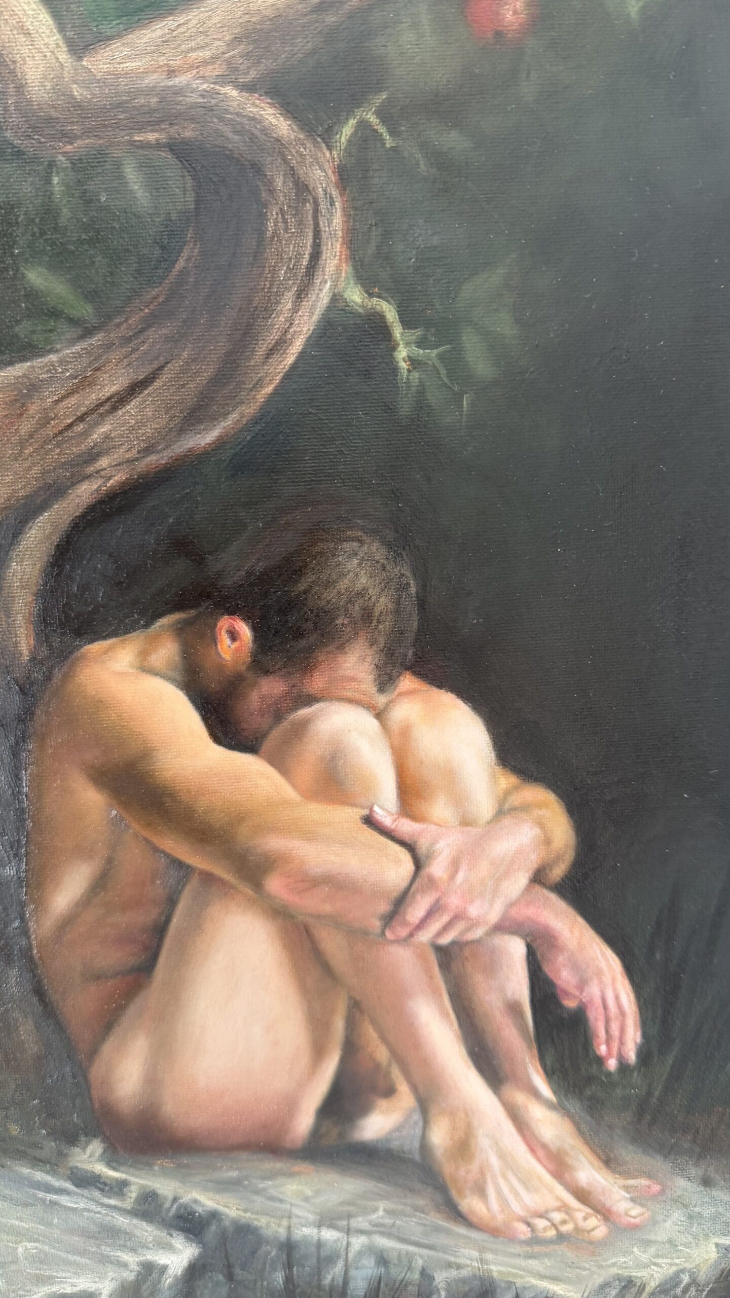 Adam and Eve Original Italian Style Oil Painting - Image 6