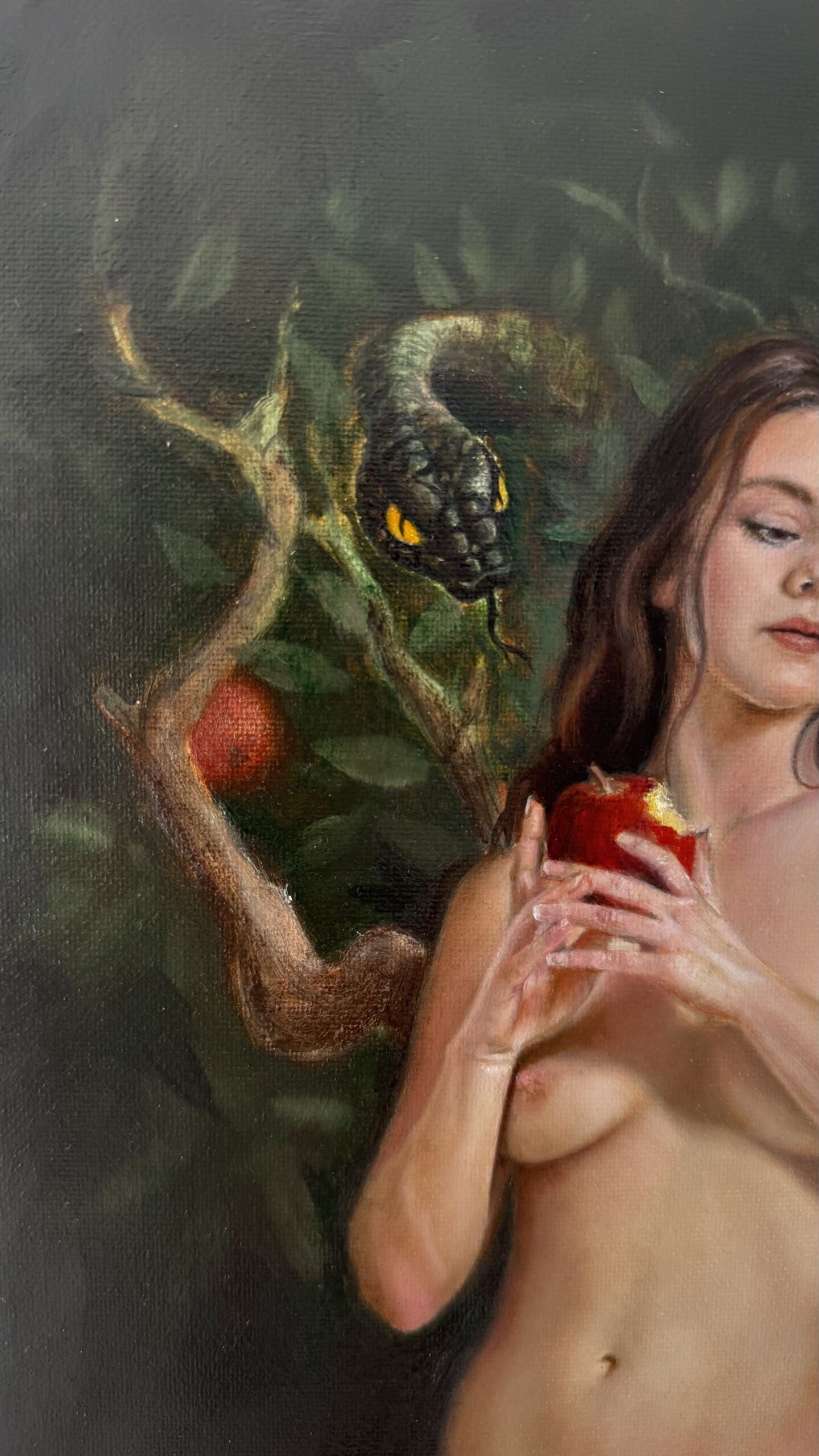Adam and Eve Original Italian Style Oil Painting - Image 7