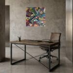 Epicenter (60cm) - High Contrast Room Anchor Concrete Industrial Aesthetic