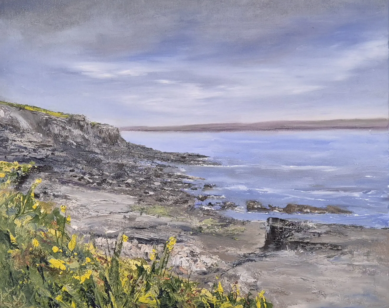 Irish coastal landscape painting by Pauline Dunleavy