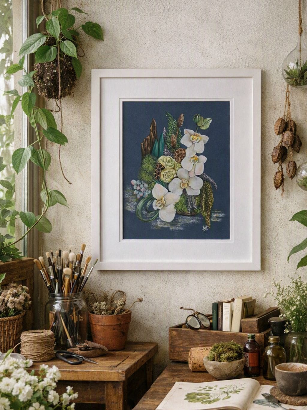 Florist's Diary 1 - Soft Pastel Floral Artwork – Original Botanical Painting (Copy) - Image 3
