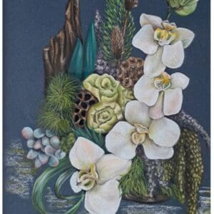 Florist's Diary 1 - Soft Pastel Floral Artwork – Original Botanical Painting (Copy)