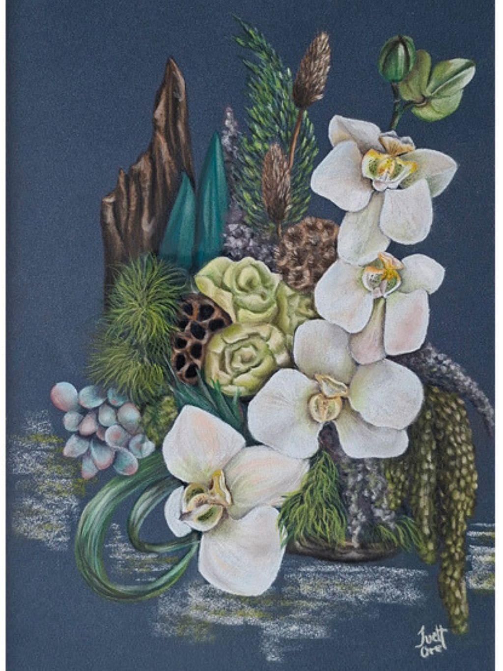 Florist's Diary 1 - Soft Pastel Floral Artwork – Original Botanical Painting (Copy)