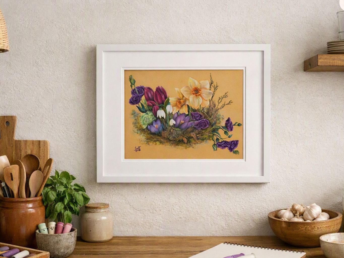Florist's Diary 2 - Soft Pastel Floral Artwork – Original Botanical Painting - Image 4