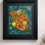 Silk & Amber – Original Floral Painting in Soft Pastel