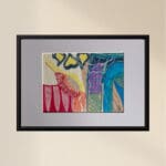 Original Irish Drawing - Irish Art Contemporary - Divorce Celeb - Free As A Bird - A4 Mounted